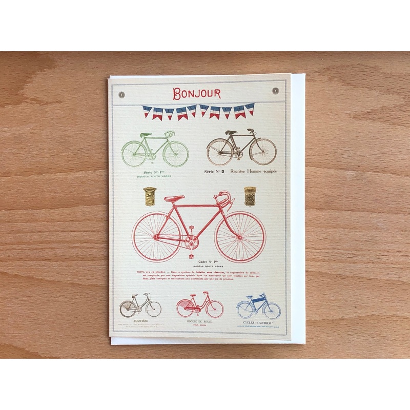 Bicycles Bonjour Greeting Card