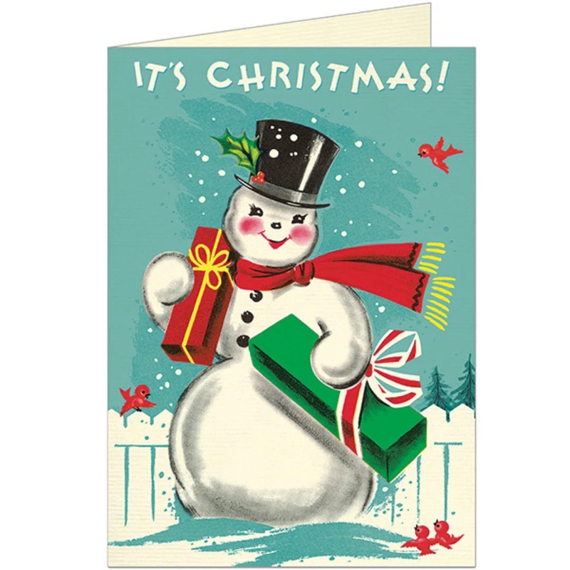 Cavallini – Greeting Card – Snowman
