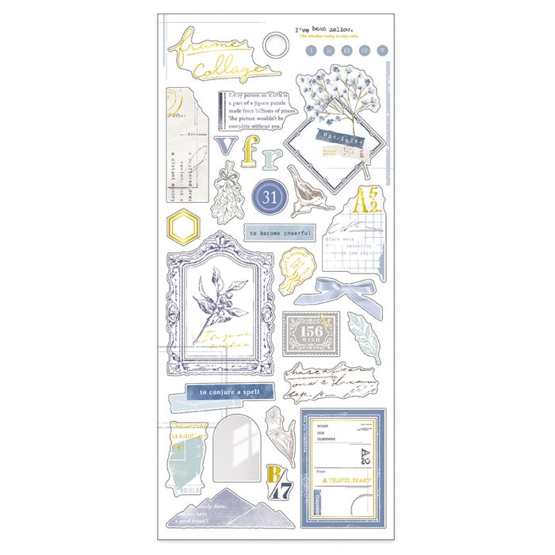 Mind Wave Sticker Sheet – Frame Collage – Blue