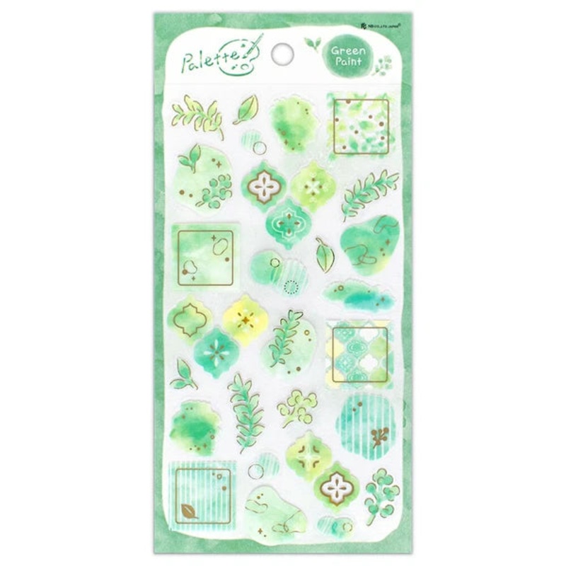 NB – Large Transparent Sticker Sheet – Palette – Leaf