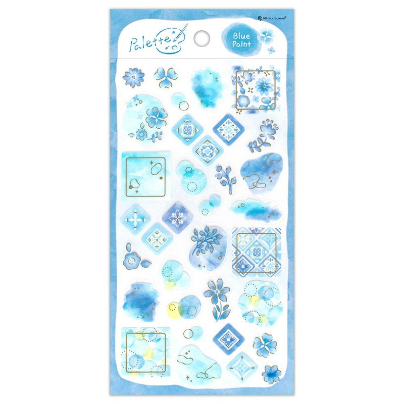 NB – Large Transparent Sticker Sheet – Palette – Sky Blue