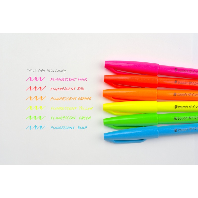 Pentel Touch Brush Sign Pen – Neon Color – Limited Edition