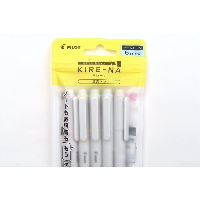 Pilot Kire-Na Dual Tip Highlighter – Set of 5 – Pale Colors