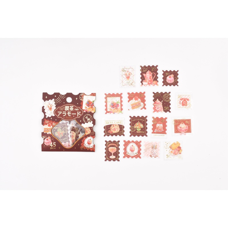 BGM Flake Sticker – Foil Stamping – Cafe A La Mode – Post Office – Red