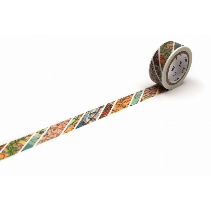 mt ex Washi Tape – Map Stripe