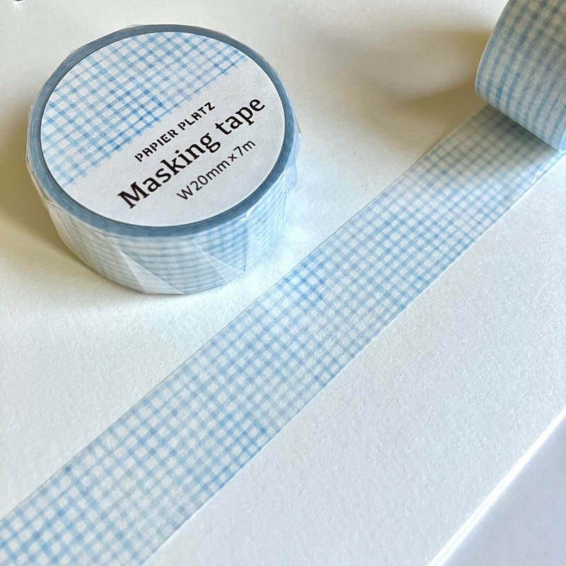 Papier Platz PAPIER GRAPHICS Masking Tape – Celeste Check (Coming Soon)
