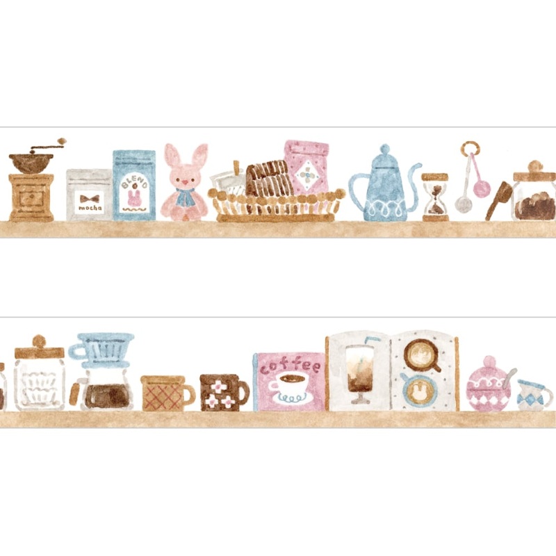 Papier Platz x Nakauchi Waka Masking Tape – Rabbit and Coffee (Coming Soon)